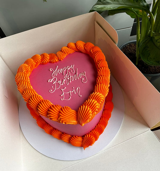 8inch Retro Round & Heart Cakes - Deluxe Flavours