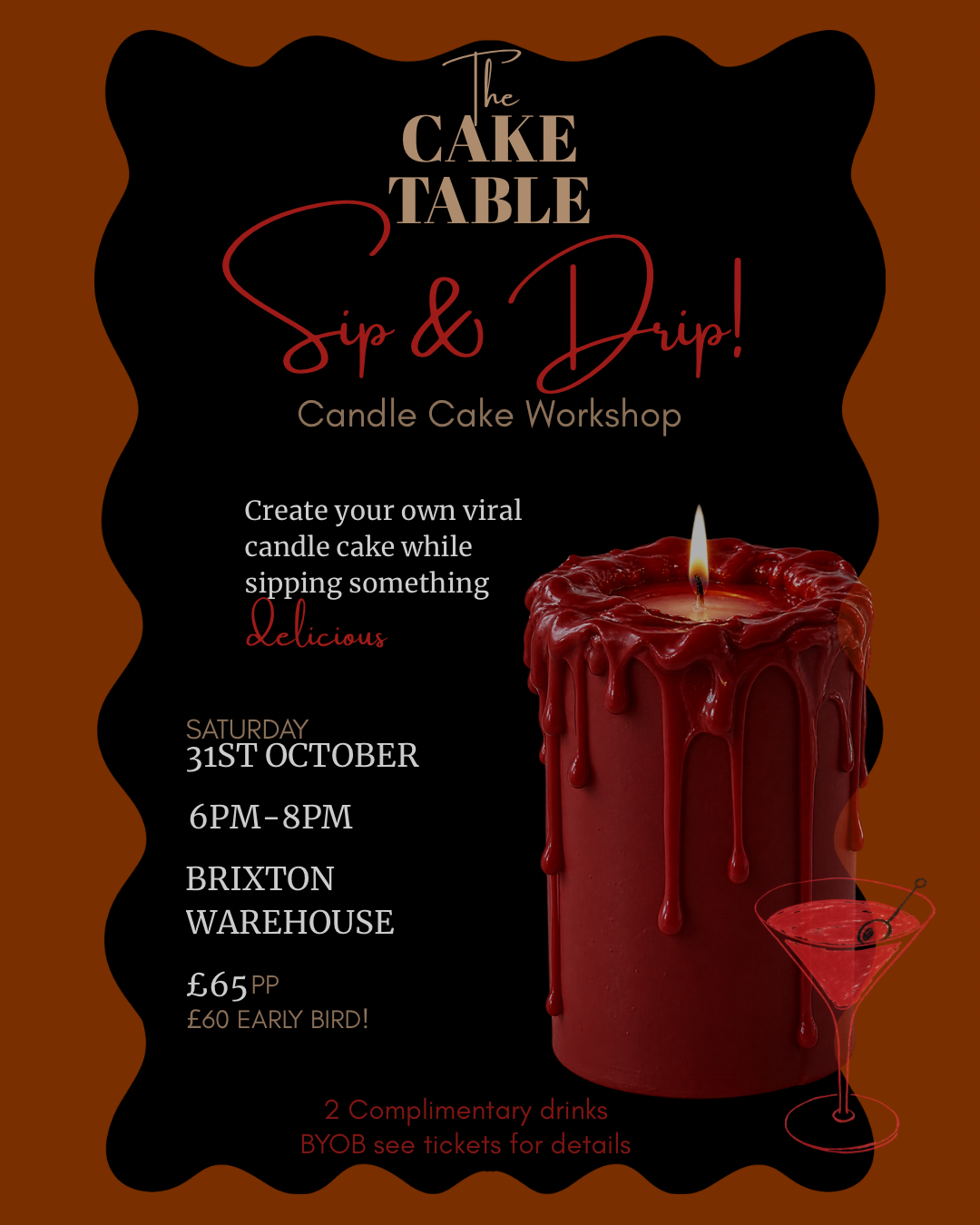 Sip & Drip Candle Cake Workshop